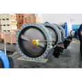 Gearbox Operated Viton Lining Double Flange U Type Butterfly Valve